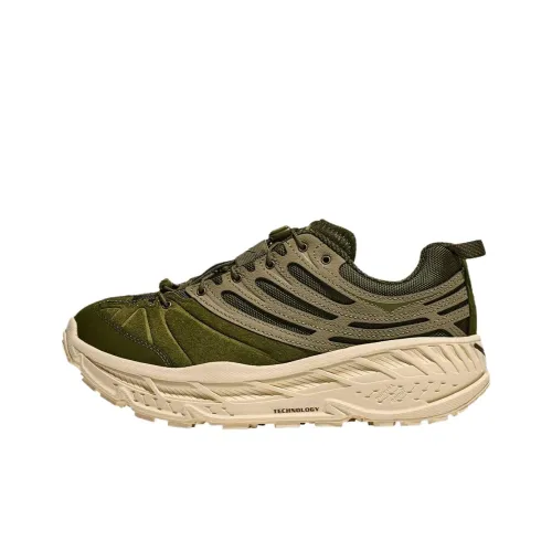 HOKA ONE ONE Stinson Evo OG Slip-resistant Abrasion-resistant Low-top Trail Running Shoes Unisex Green HOKA ONE ONE Stinson Evo OG Противоскользящие Износостойкие Низкие Кроссовки для Беговых Пути Унисекс Зеленый