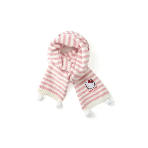 Sanrio Hello Kitty Смесовая шерсть Вязаные шарфы Женские