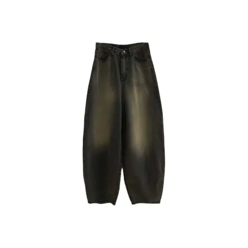 LOWEAR Зеленый Teen Широкие Джинсовые Брюки Джинсы Женские