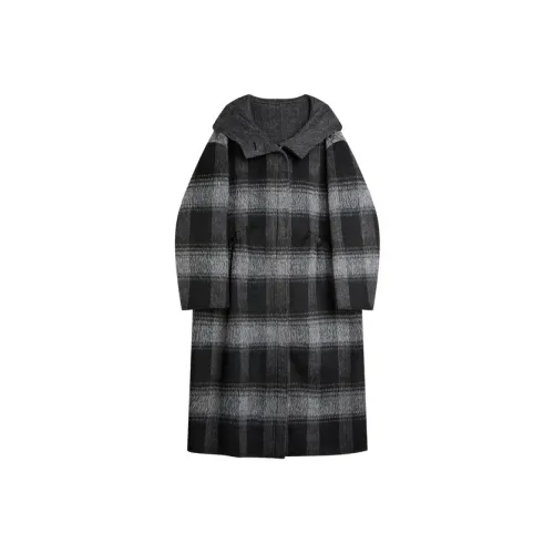 ELLE Черный Белый Женское Пальто