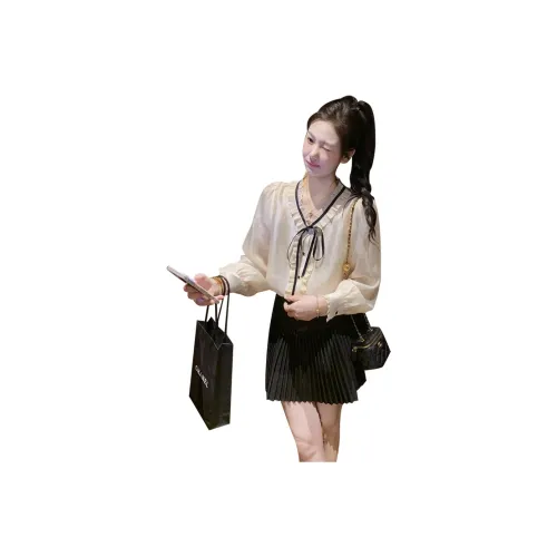 Fish Rabbits Абрикос Женские Рубашки