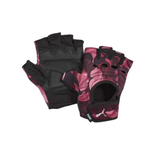 PUMA Полиэстер Спортивные Перчатки Женские Черный Красный