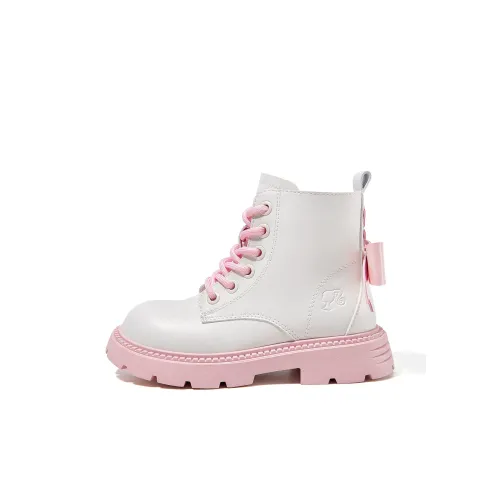 Барби Детские кожаные сапоги розовые Kids