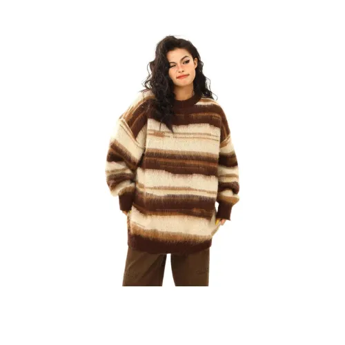 TUOFEI Коричневый Полосы Унисекс Трикотаж