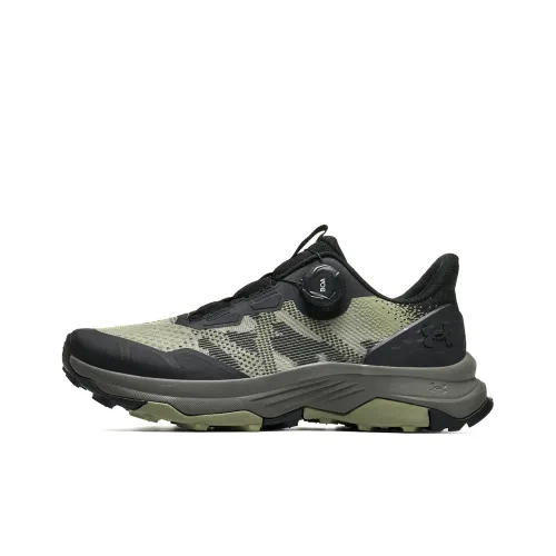 Under Armour Slip Resistant Abrasion Resistant Низкие Кроссовки для Беговых Пути Унисекс Оливково-зеленый
