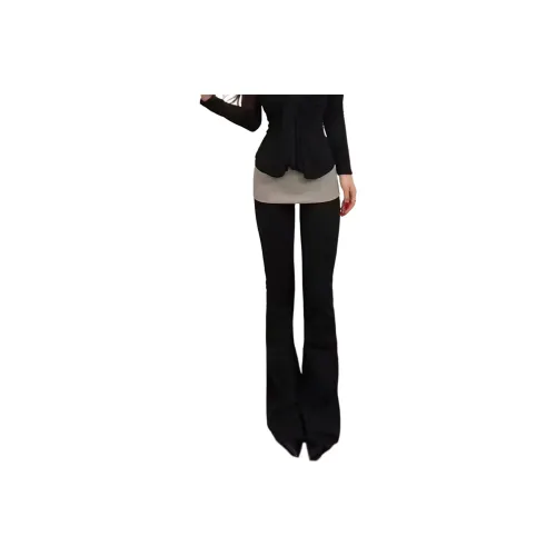 CARE NOTE Черные Женские Повседневные Штаны