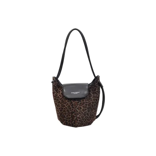 CAREELL Кожа Бархат Сумка через плечо Стандартная Женская Черная Кофейная