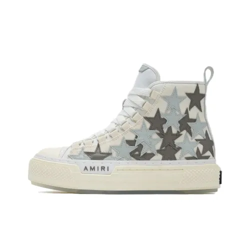 AMIRI Stars Court High Топ Скейтборд Кроссовки Женские Бежевые