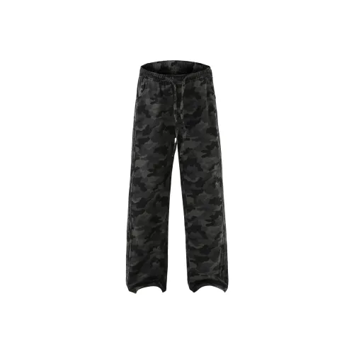 ZWWWZ Gray Camouflage Unisex Cargo Pants ZWWWZ Серый Камуфляж Унисекс Карго Брюки