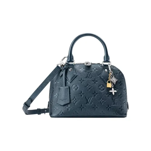 LOUIS VUITTON Alma BB Коровья кожа Одно плечо Сумка Маленькая Унисекс Синяя