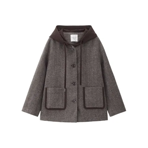 Giordano 08 Цветочный кофе Женское пальто