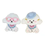 Розовые очки + синий капюшон