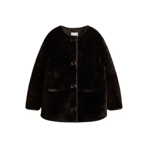 H M Темно-коричневые женские бархатные куртки