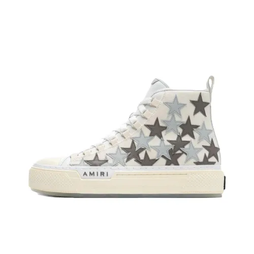 AMIRI Высокие Кроссовки для скейтбординга Мужские Серый Белый