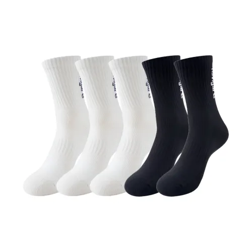 NAVIGARE [6 пар] 4 белых 2 черных мужские носки MID до икры