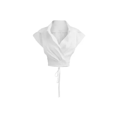 Leather Cat Белый Женские Рубашки