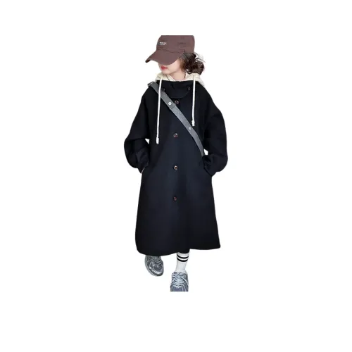 TLIT Черное Kids Шерстяное пальто