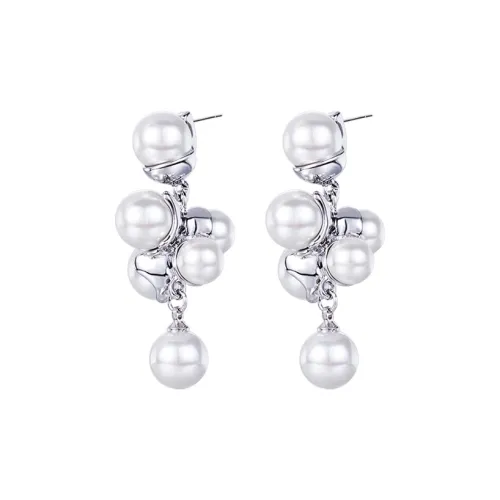 Yi Can Серебристый Покрытый Медью Серьги-гвоздики Женские