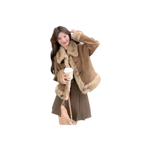 Sky Swan Velvet Feel Coat Women's