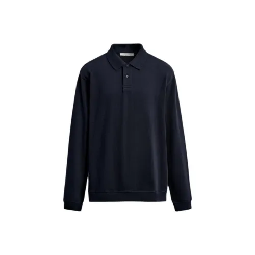 ZARA Морской Синий Мужская Рубашка Поло