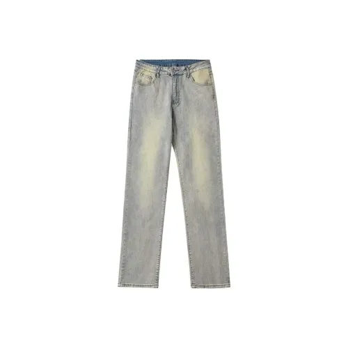 PLQV Желтый Грязь Мужские Джинсы