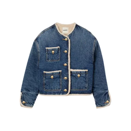 Sandro Джинсовый синий Женские пуховики