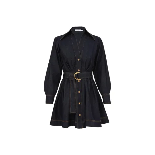 Zimmermann SS26 Длинное платье с длинными рукавами женское