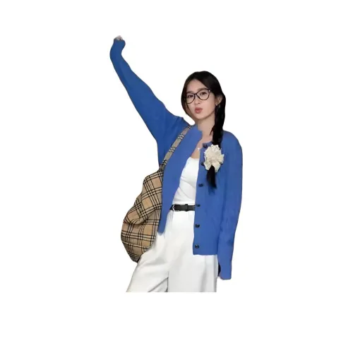 YOUSEKOO Синий Кардиган Женский Трикотаж