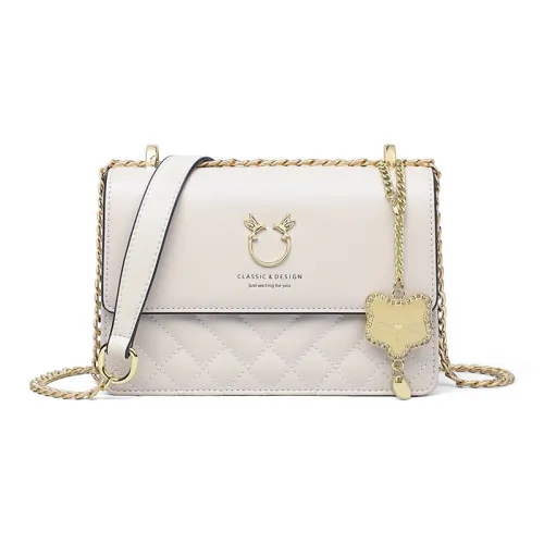 Younger Song Сумка через плечо из коровьей кожи стандартная женская цвет экрю