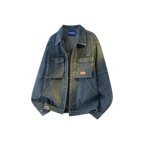 FAIRWHALE Синий Серый Унисекс Джинсовые Куртки