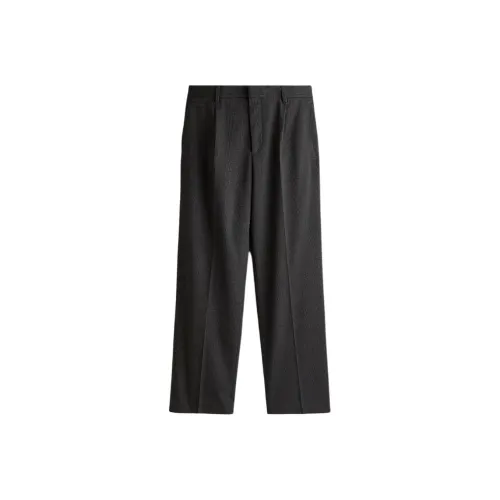 H M Темно-серый Клетчатый Мужской Костюм Брюки