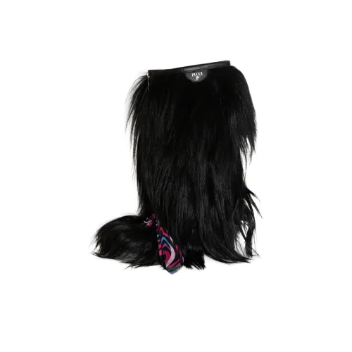 EMILIO PUCCI Женские сапоги на высокий каблук черные