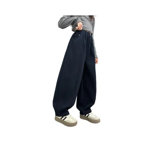 MUMUWU Темно-синие детские вязаные тренировочные штаны