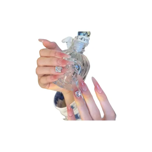 OUYUJI Длинный Румяна Ногти False Nail Стрипы Pure Desire Pigeon Яйцо Ногтевые Патчи Готовые Ногтевые Стрипы Клей