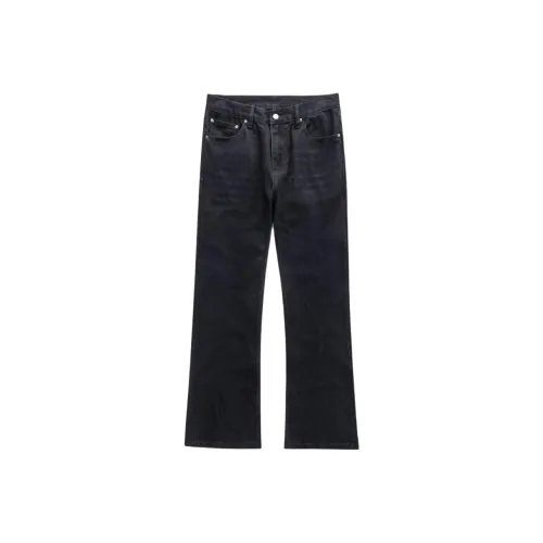 HUNZHI Деним Черные Унисекс Джинсы