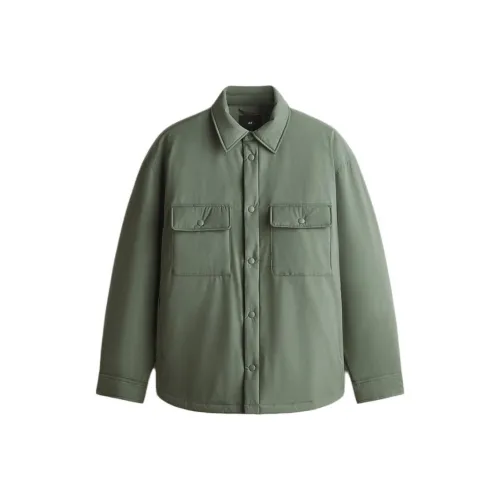 H M Серый Зеленый Мужские Рубашки