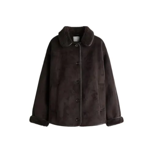 H M Темно-коричневые женские куртки