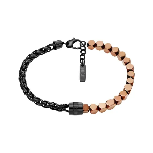 DIESEL Браслеты из нержавеющей стали Женские Черный Бронза