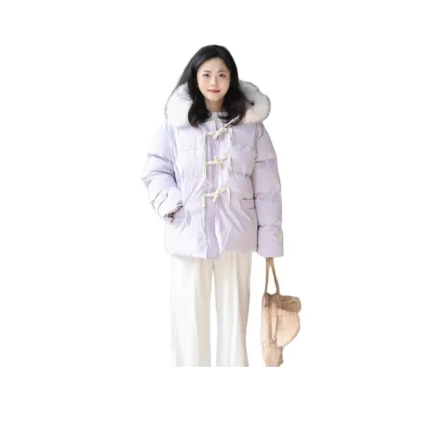 HNUF Фиолетовый пуховик женские пуховики (пуфы)