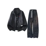 Чёрный топ + чёрные штаны