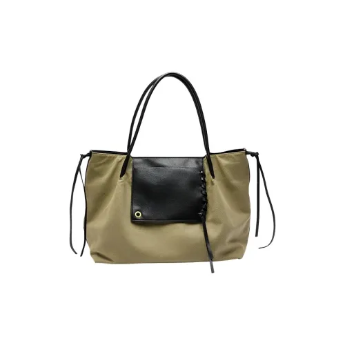 URBAN REVIVO Ткань Сумка через плечо Стандартная Женская Зеленая Хаки