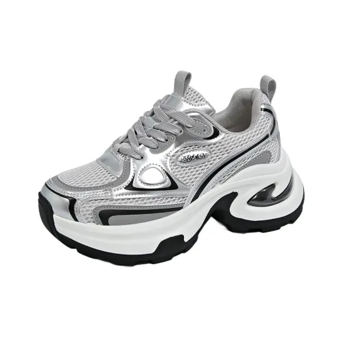 Yalu Preferred Высота Увеличивающая Устойчивый к истиранию Дышащий Противоскользящий Низкий Топ Кроссовки с Толстой Подошвой Женские