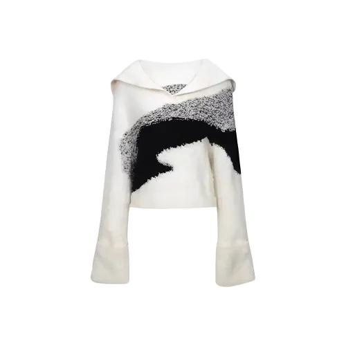 GORGEOUSIDEA Черный Белый Цветовая схема Трикотаж Женский Трикотаж