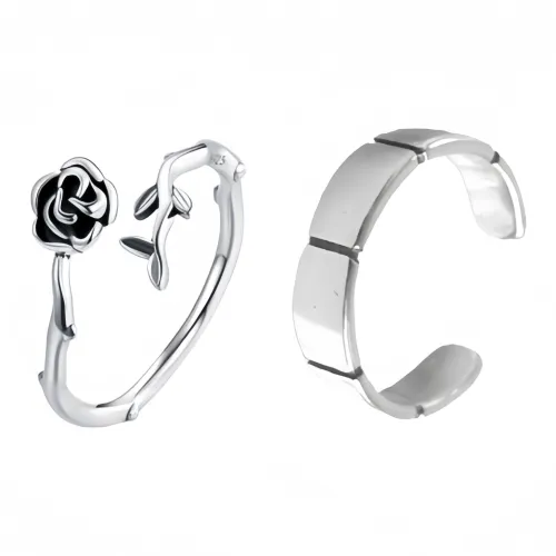 Kasono S929 Silver Rings Unisex Kasono S929 Серебряные Кольца Унисекс