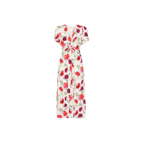 Diane von Furstenberg SS24 Короткое платье с короткими рукавами женское сливовый цвет