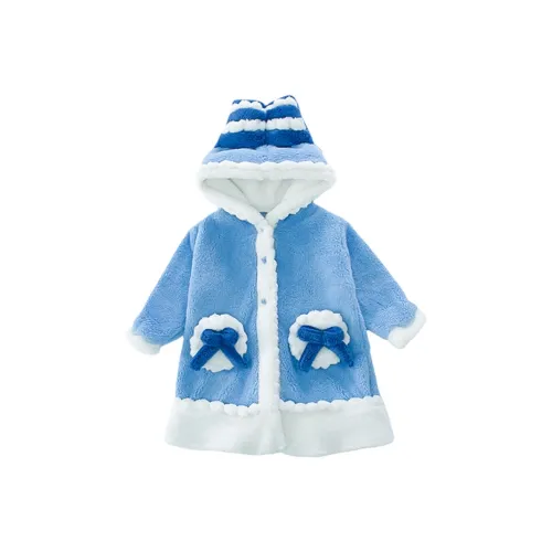 Детские возраст 3-7 лет Деревянные дома Дом Халаты Халаты для сна Синий