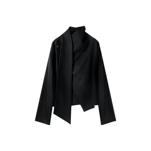 HUANXIANGZHE Куртка Свободный крой Пальто Унисекс Черный