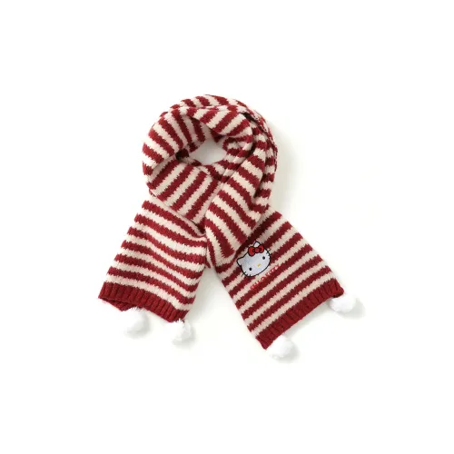 Sanrio Hello Kitty Смесовая шерсть Вязаные шарфы Женские
