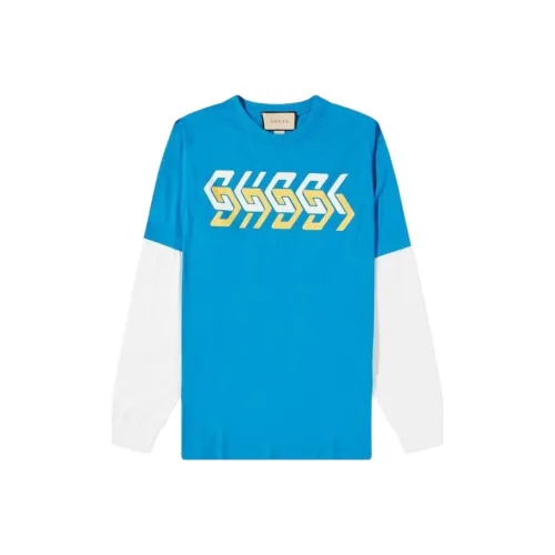 GUCCI Синий Мужской T-Рубашки