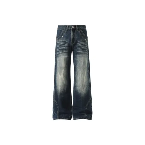 PAI SOLE Винтажные синие унисекс джинсы